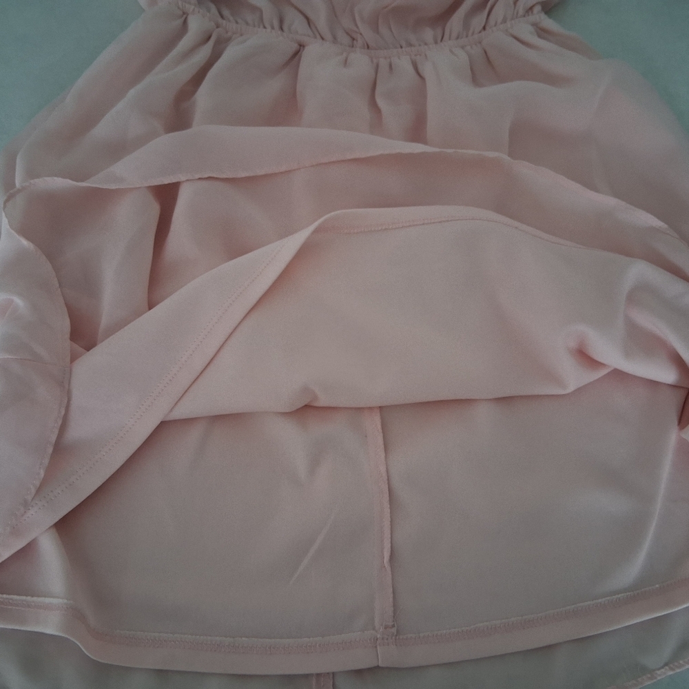Charlotte Russe/ Skater Dress/ Elegant Peachy Pink/ Sleeveless/ Midi/ Size US S - Picture 4 of 11